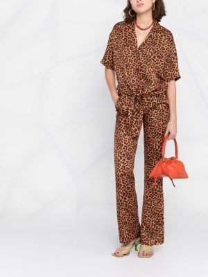 Camisa con estampado leopardo Laneus marrón