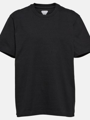 Camiseta de algodón de tela jersey Bottega Veneta negro