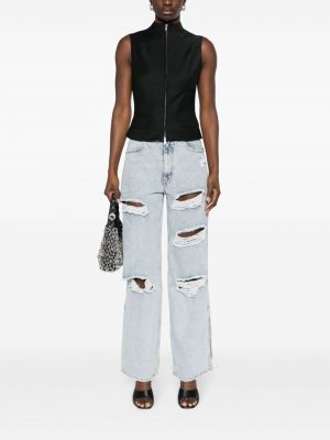 Distressed straight jeans The Mannei