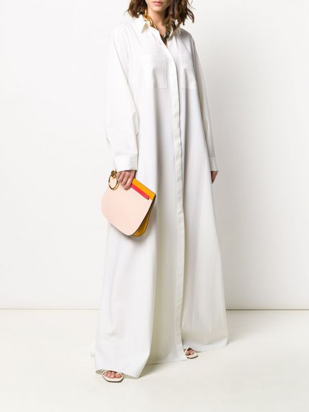 Robe mi-longue avec poches Maison Rabih Kayrouz blanc