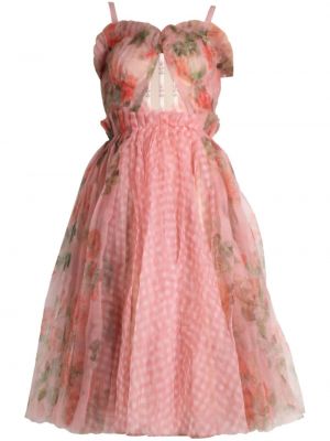 Virágos ruha nyomtatás Alexander Mcqueen Pre-owned rózsaszín