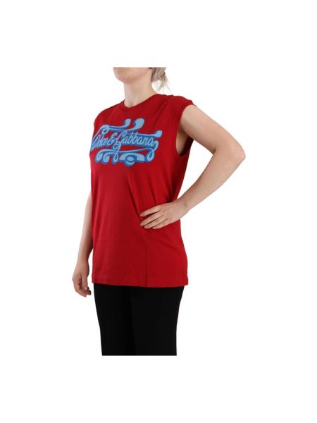Camiseta sin mangas manga larga Dolce & Gabbana rojo