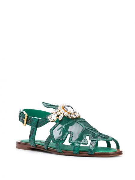 Sandalias con apliques Dolce & Gabbana verde