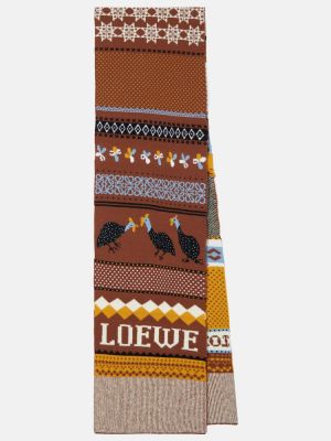 Bufanda de lana Loewe marrón