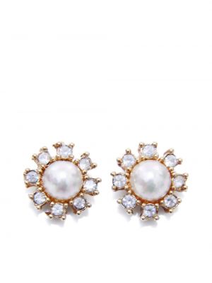 Náušnice s perlami Christian Dior zlatá