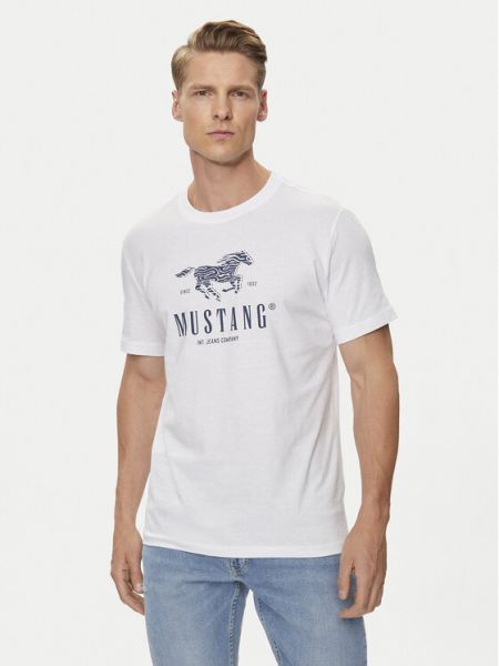 T-shirt Mustang blanc