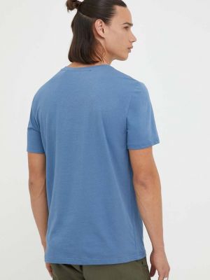 Bavlněné tričko s potiskem Mustang modré
