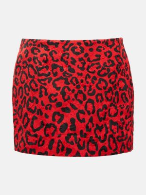 Leopardí mini sukně s potiskem Dolce&gabbana červené