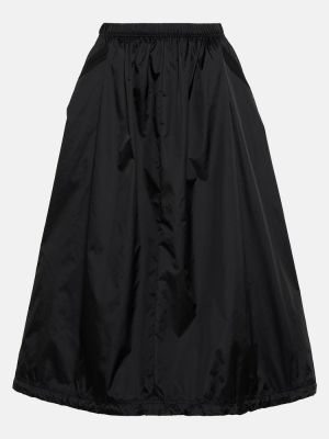 Nylónová midi sukňa Balenciaga čierna