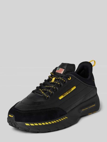Sneakersy skórzane Polo Ralph Lauren czarne