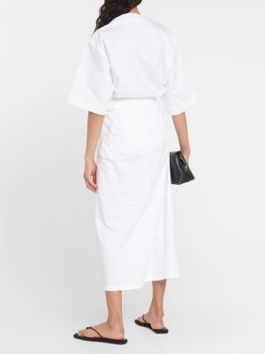 Lněné dlouhá sukně Totême bílé