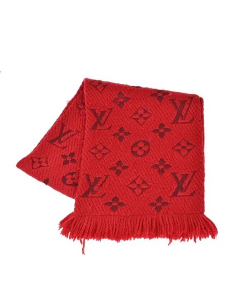 Bufanda de lana retro Louis Vuitton Vintage rojo