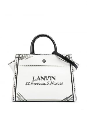 Trykt shoppingbag Lanvin hvit