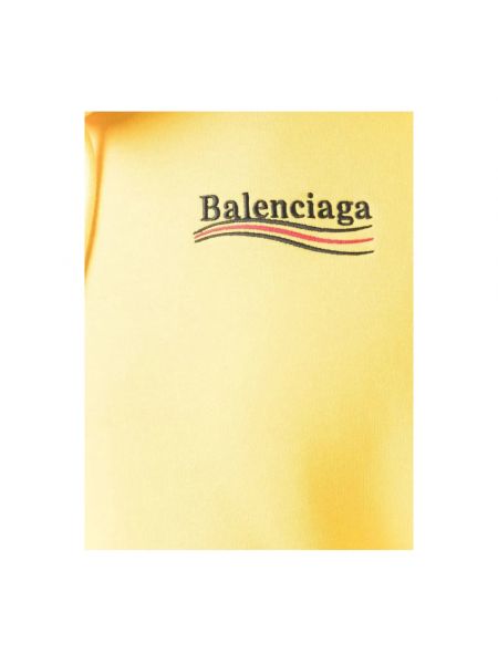 Bluza z kapturem oversize Balenciaga żółta