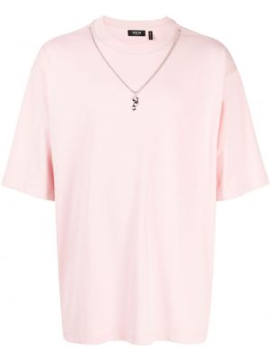 Памучна тениска с принт Five Cm розово