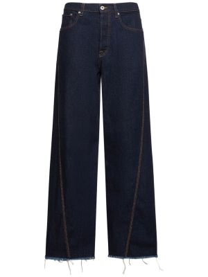 Jeans en coton large Lanvin bleu