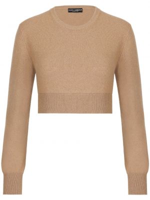 Кашмирен пуловер Dolce & Gabbana кафяво