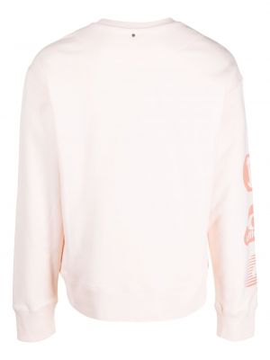 Bluza bawełniana z nadrukiem Oamc różowa