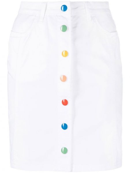 Приталенная юбка мини Love Moschino, белая