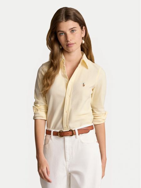 Koszula slim fit bawełniana Polo Ralph Lauren żółta