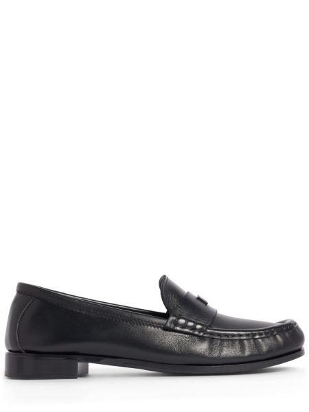 Loafers i läder Max Mara svart