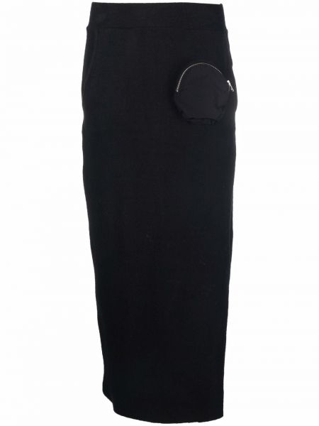 Falda de tubo ajustada con bolsillos Thom Krom negro