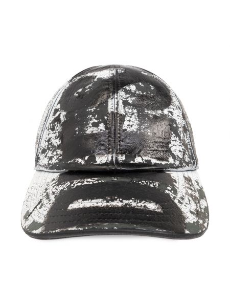 Leder cap Diesel schwarz