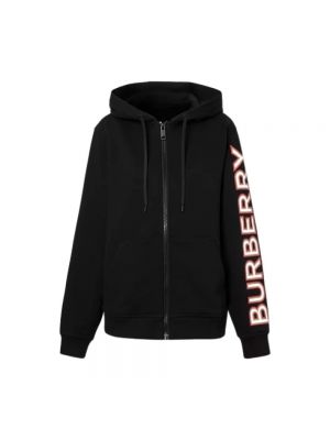 Oversize hoodie mit print Burberry schwarz