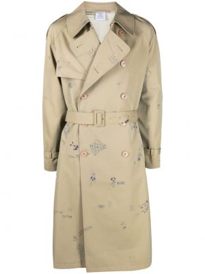 Trenchcoat mit print Vetements beige