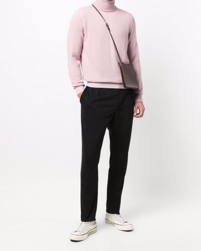 Jersey de cuello vuelto de tela jersey Malo rosa