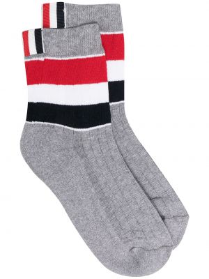 Calcetines deportivos a rayas Thom Browne gris