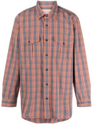 Карирана памучна риза Filson оранжево