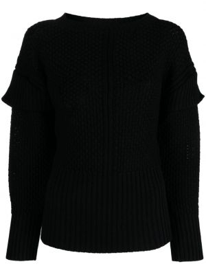 Vlněný svetr Alberta Ferretti černý