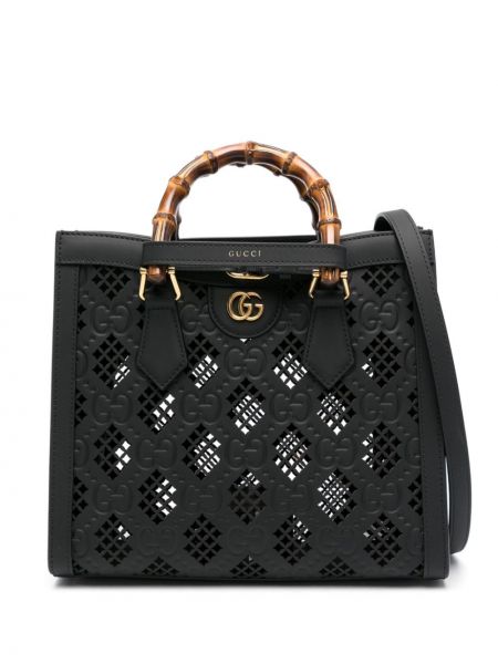 Usnjena nakupovalna torba Gucci