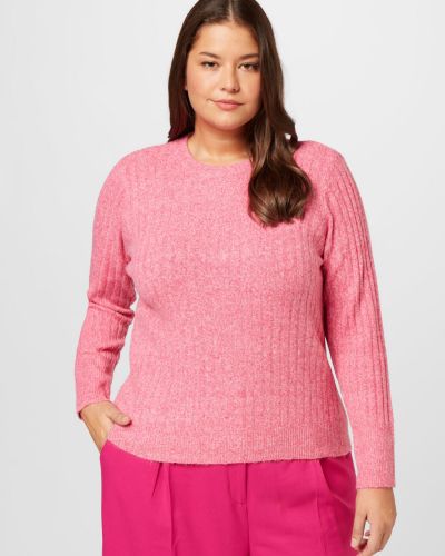 Пуловер Pieces Curve розово