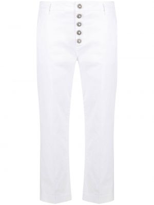 Παντελόνι με ίσιο πόδι Dondup λευκό