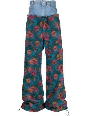 Květinové kalhoty s potiskem Egonlab