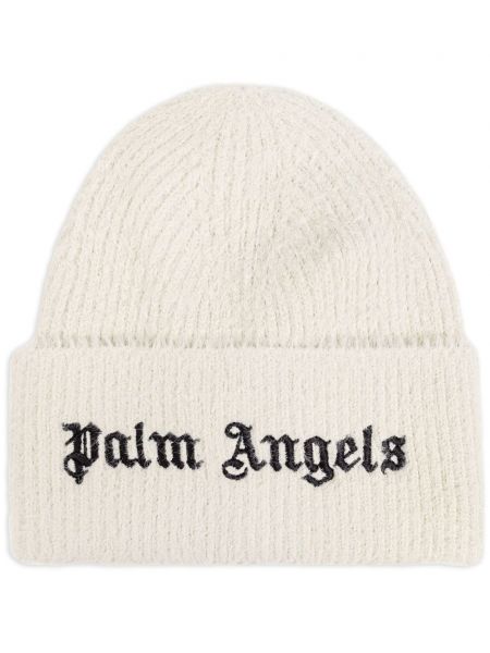 Işlemeli bere Palm Angels beyaz