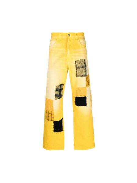 Spodnie relaxed fit Marni żółte