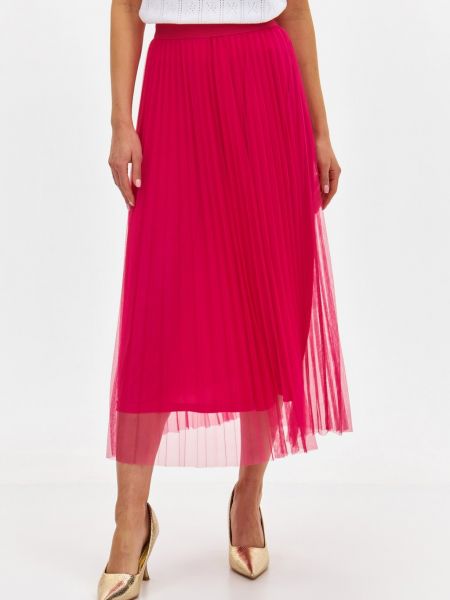 Плиссированная юбка Top Secret розовая