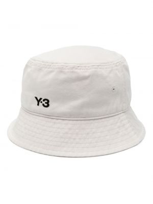 Haftowany kapelusz Y-3 biały
