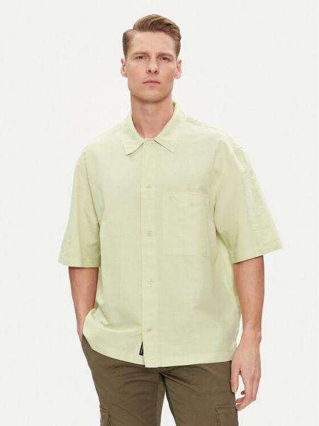 Voľná priliehavá rifľová košeľa Calvin Klein Jeans zelená