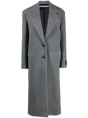 Μάλλινο παλτό με μοτίβο ψαροκόκαλο Alexander Wang γκρι