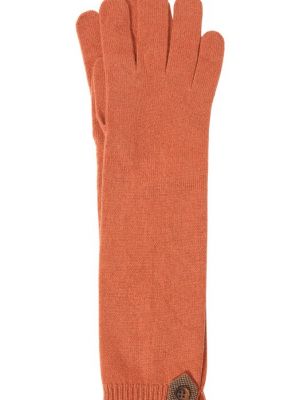 Кашемировые перчатки Brunello Cucinelli оранжевые