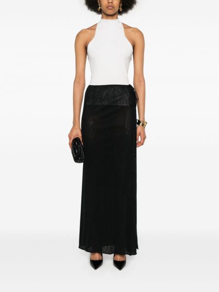 Průsvitné dlouhá sukně Saint Laurent černé