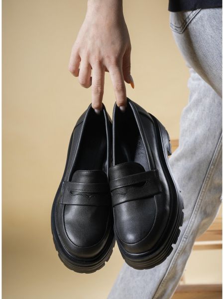 Pantofi loafer casual Riccon negru