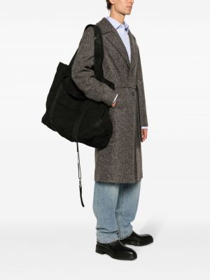Bavlněná shopper kabelka s oděrkami Boris Bidjan Saberi černá