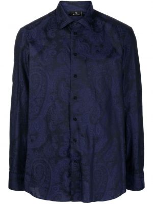 Βαμβακερό πουκάμισο με σχέδιο paisley Etro