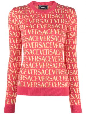 Pletený top Versace růžový