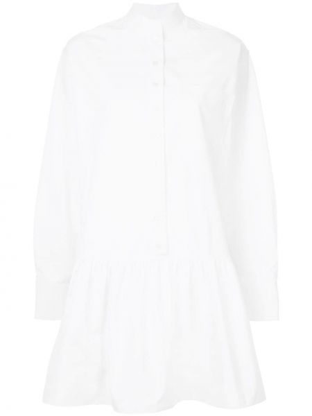 Sukienka długa bawełniana klasyczna z długim rękawem Calvin Klein 205w39nyc - biały